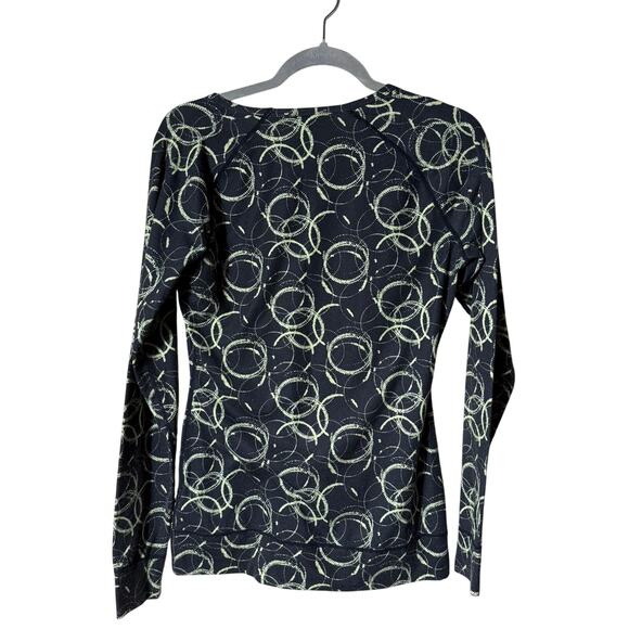 Burton Mid Weight Dryride Base Layer SZ M Women Black Swirl Ski Snowboard - Picture 2 of 6